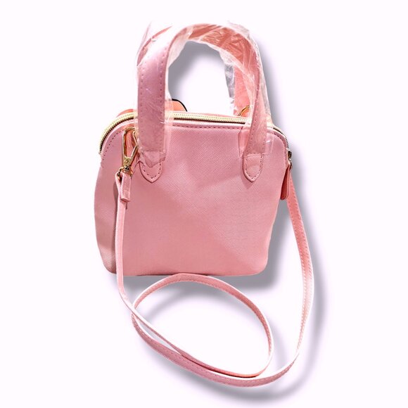 Hello Kitty Sanrio Mini Crossbody Purse, Pink with Floral Bow Design - Picture 6 of 7